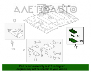 Plafonul de iluminare al pasagerilor Toyota Prius 30 10-15