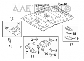 Plafonul de iluminare al pasagerilor Toyota Prius 30 10-15