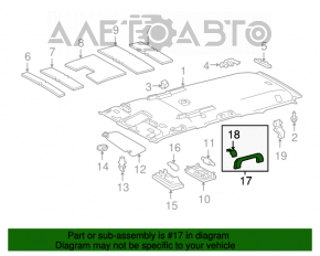 Ручка потолка задняя правая Toyota Prius 30 10-15 серая