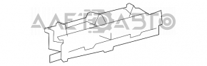 Deflectorul de aer al conductei centrale Toyota Prius 30 10-15 negru.