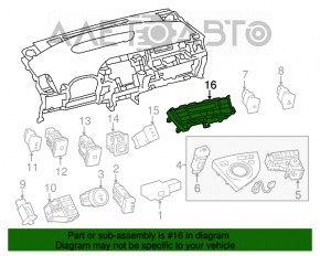 Controlul climatizării Toyota Prius 30 10-12 are geamul și butoanele șterse.