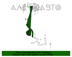 Centura de siguranță pentru pasageri Toyota Prius 30 10-15, gri deschis, pentru curățare chimică.