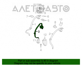 Centura de siguranță centrală spate Toyota Prius 30 10-15 bej