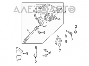 Cruce de direcție pentru Toyota Prius 30 10-15, nou, original OEM