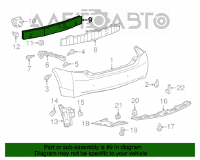 Amplificatorul de bara spate Toyota Prius 30 10-15 SUA