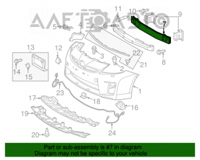 Amplificatorul de bara fata Toyota Prius 30 10-12 pre-restilizare.