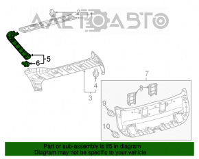 Capacul portbagajului stânga Toyota Prius 30 10-15 negru