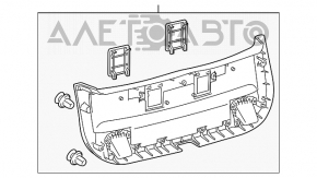 Capacul portbagajului inferior al ușii Toyota Prius 30 10-15 negru.