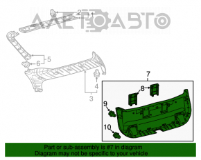 Обшивка двери багажника нижняя Toyota Prius 30 10-15 черн,царапины,потерта