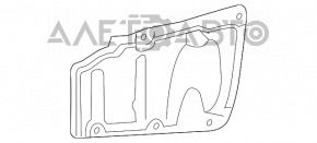 Protecția arcului motorului lateral dreapta pentru Toyota Prius 30 10-15, nou, original OEM.