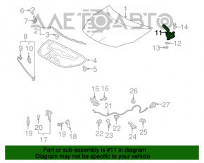 Capota dreapta Toyota Prius 30 10-15 nou TW neoriginal.