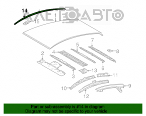 Capota stângă a acoperișului Toyota Prius 30 10-15