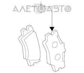 Колодки тормозные зад Lexus ES350 07-12