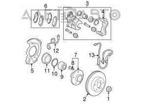 Placă de frână față stânga Lexus ES300h ES350 13-18 295/28mm ruginită