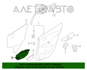 Ручка двери внутр задняя левая Nissan Leaf 11-12