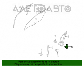 Motor electric pentru geamul din față stânga Nissan Leaf 11-12