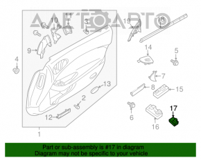 Controlul oglinzilor electrice stânga față Nissan Leaf 11-17