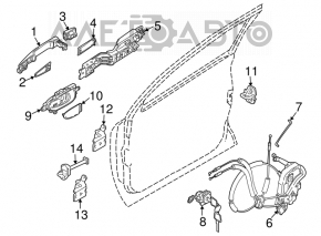 Ограничитель двери передней правой Nissan Murano z51 09-14