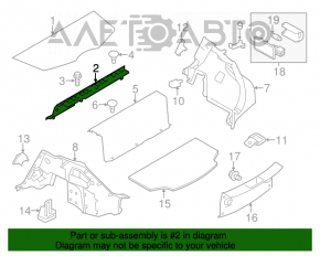 Capac portbagaj fata superioara Nissan Leaf 11-12 gri.