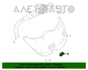 Mânerul ușii portbagajului interior Nissan Leaf 11-17