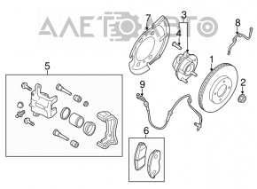 Rulment roată față dreapta Nissan Leaf 11-17 tip 1 nou aftermarket GMB