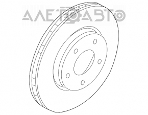 Placă de frână față dreapta Nissan Leaf 11-17 26mm