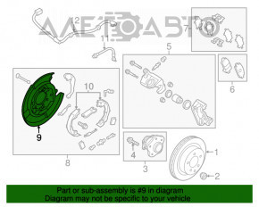 Capac de protecție spate dreapta Nissan Leaf 11-17