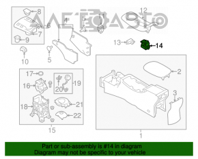 Butonul frânei de mână Nissan Leaf 11-12