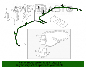 Frână de mână cablu spate stânga Nissan Leaf 11-12