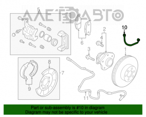 Furtun de frână spate dreapta Nissan Leaf 11-17