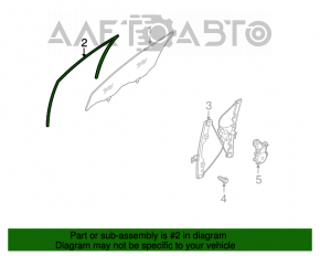 Garnitură de etanșare a geamului față dreapta Infiniti FX35 FX45 03-08