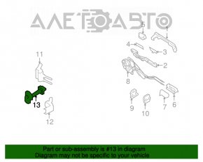 Limitatorul ușii din spate dreapta pentru Infiniti G25 G35 G37 4d 06-14