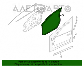 Уплотнитель двери передней правой Infiniti G25 G35 G37 4d 06-14