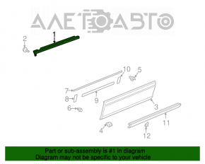 Moldură ușă-sticlă față centrală stânga pentru Lexus RX300 98-03