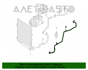 Tubul de aer condiționat pentru încălzirea-condensator lungă Mercedes W164 ML X164 GL