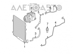 Трубка кондиционера конденсер-компрессор Mercedes X164 GL