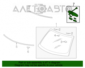 Oglindă interioară Mitsubishi Galant 04-12, neagră, goală.