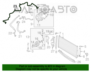 Furtunul de aer condiționat este lung, metalul Nissan Murano z50 03-08