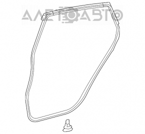 Garnitura ușii din spate stânga Toyota Prius 30 10-15