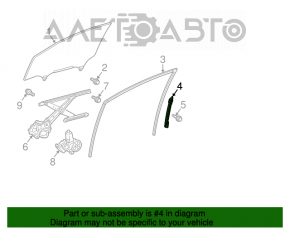 Направляющая стекла двери передней правой Toyota Prius 30 10-15
