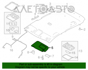 Capota dreapta Nissan Leaf 11-12 gri