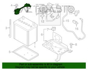 Suport de fixare a bateriei de sus pentru Nissan Leaf 11-12