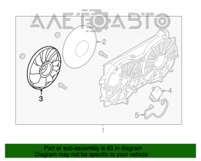 Ventilatorul de răcire stânga Nissan Leaf 18-