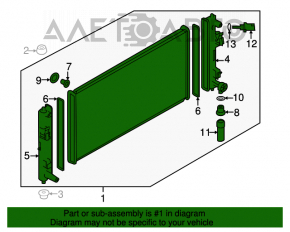 Radiatorul de răcire a apei Nissan Leaf 11-12