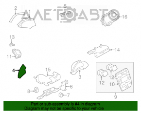 Capacul panoului frontal lateral dreapta Nissan Leaf 18- negru