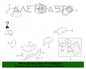 Grila de ventilare dreapta Nissan Leaf 13-17, neagră.