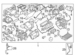 Radiatorul încălzitorului pentru Nissan Leaf 11-12.