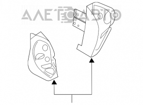 Butonul de control de pe perna Nissan Leaf 11-12