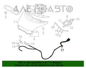 Cablu de deschidere a capotei Nissan Leaf 11-12