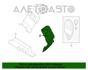 Montaj controler-cheie mai puțin Nissan Leaf 13-17 WD1U844A 212DB